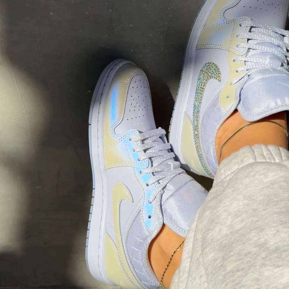 Special Edition Iridescent Swarovski Women's Air Jordan Low, size 9